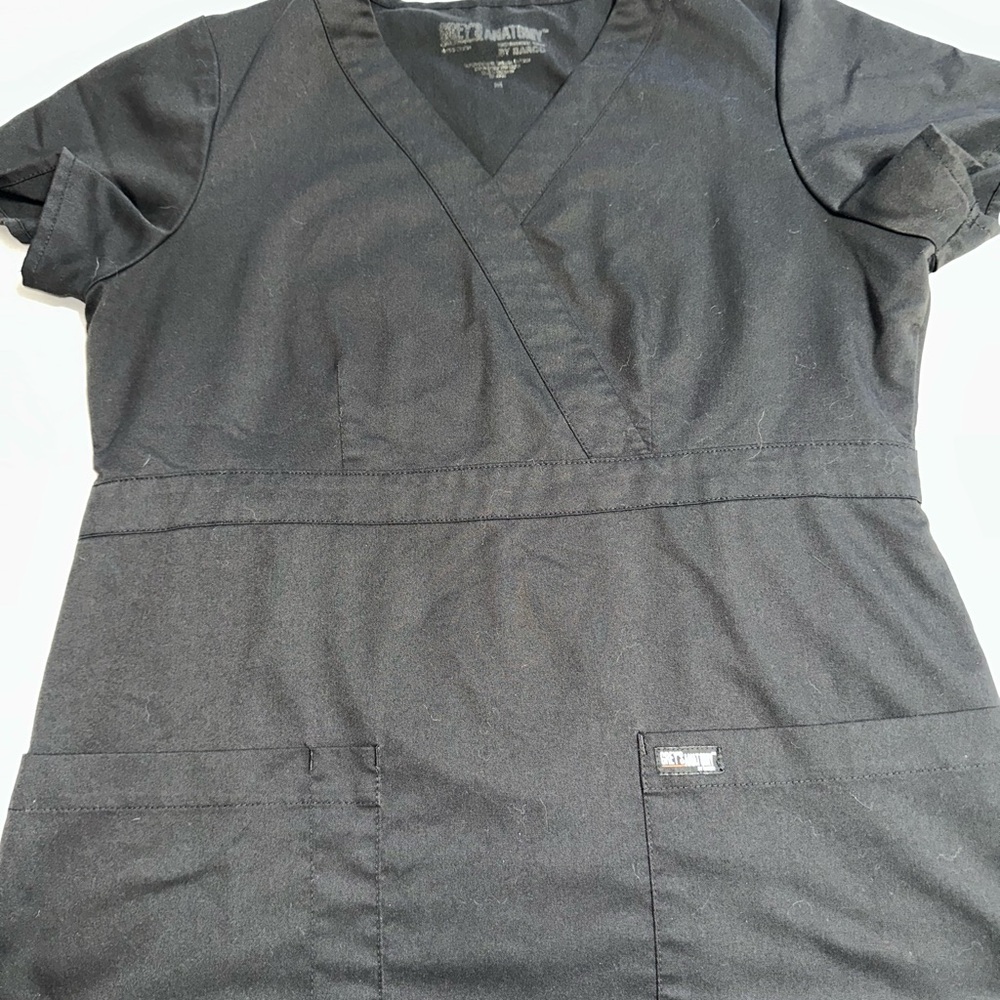 Black grey anatomy scrubs